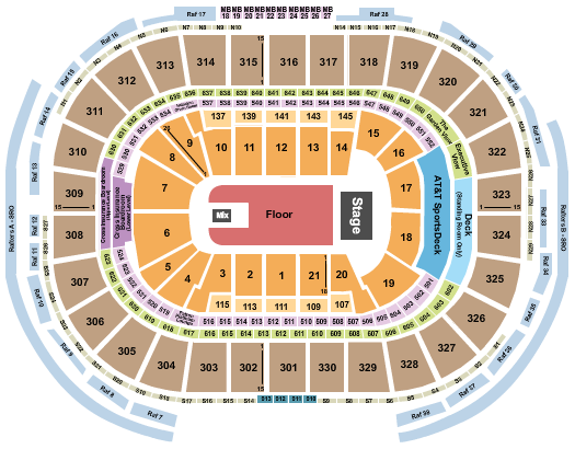 TD Garden seating chart