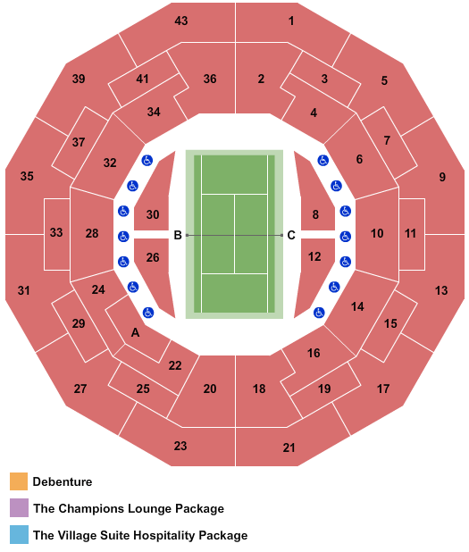 The All England Lawn Tennis & Croquet Club - No. 1 Court seating chart