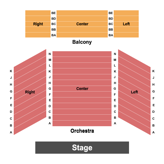 The Amish Country Theater seating chart