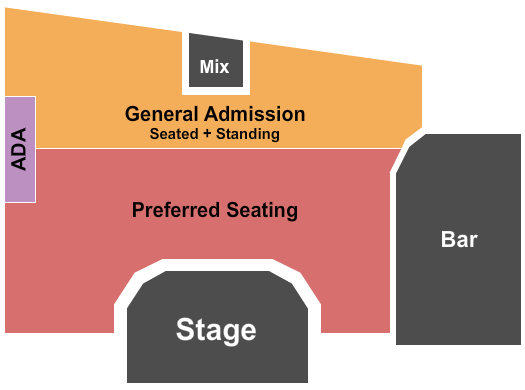 The Bell House seating chart