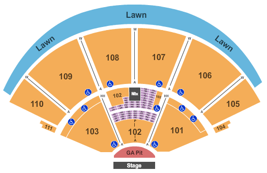 The Cynthia Woods Mitchell Pavilion seating chart