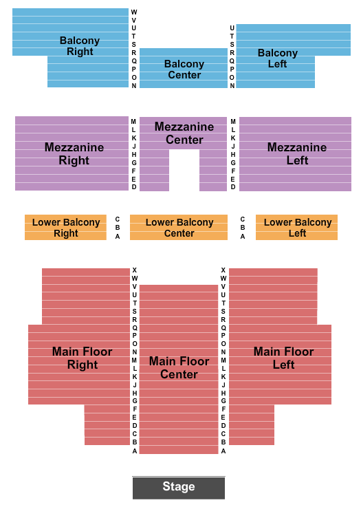 The Long Center For The Performing Arts - IN seating chart