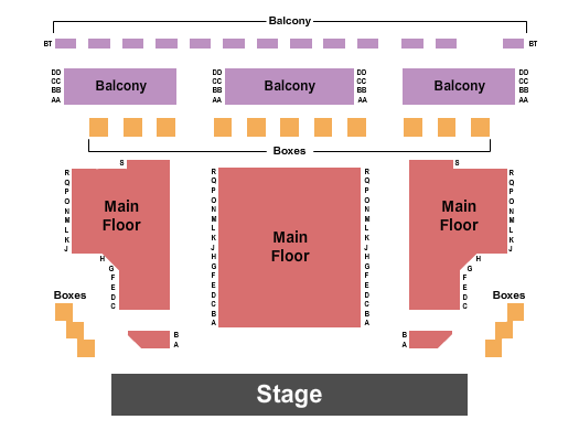 The Murphy Theatre seating chart