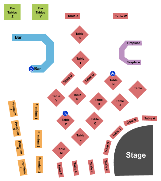 The Music Hall Lounge seating chart