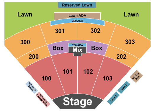 The Pavilion at Toyota Music Factory seating chart