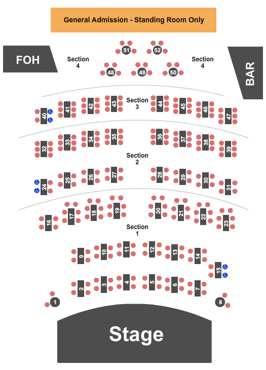 The Showroom at Casino Arizona seating chart