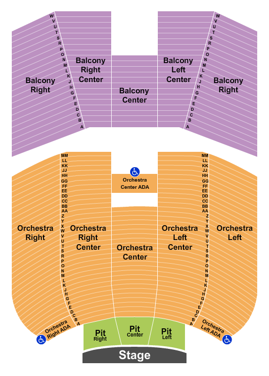 The Theater at Spartanburg Memorial Auditorium seating chart