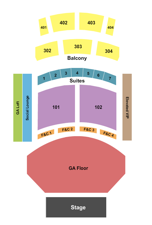 The Theater at Virgin Hotels - Las Vegas seating chart