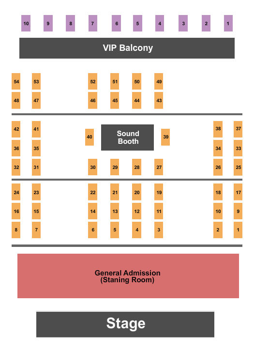 The Vixen seating chart
