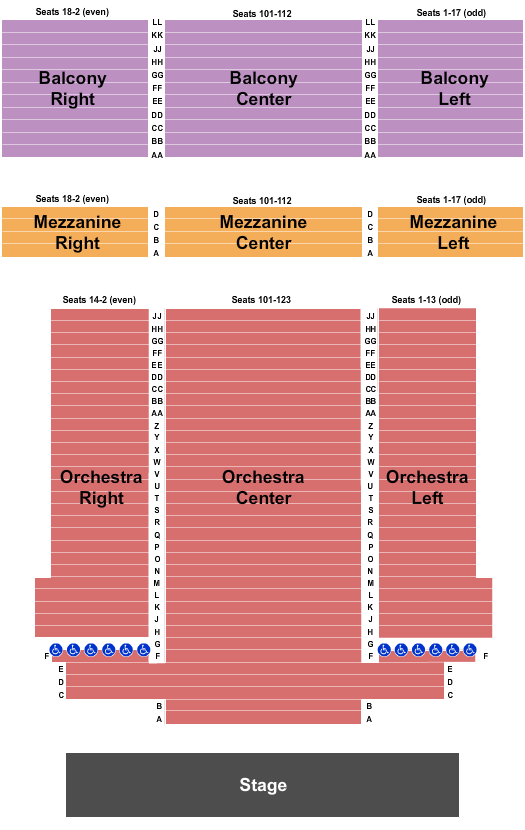 The Weinberg Center For The Arts seating chart