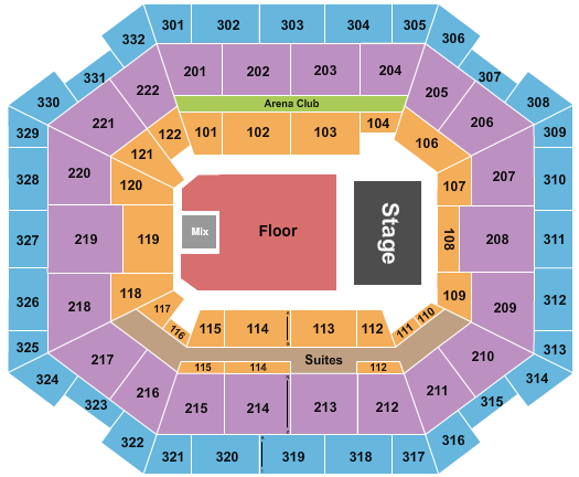 The Yuengling Center seating chart