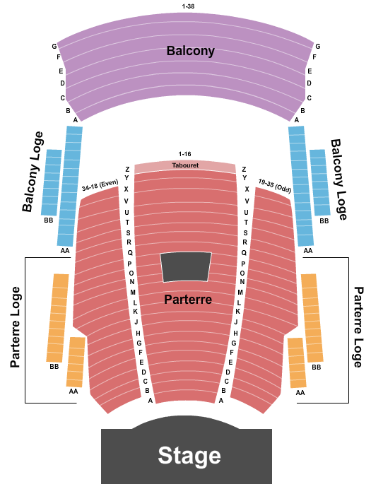 Theatre Manuvie seating chart