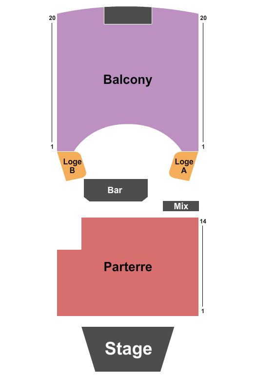 Theatre Rialto seating chart