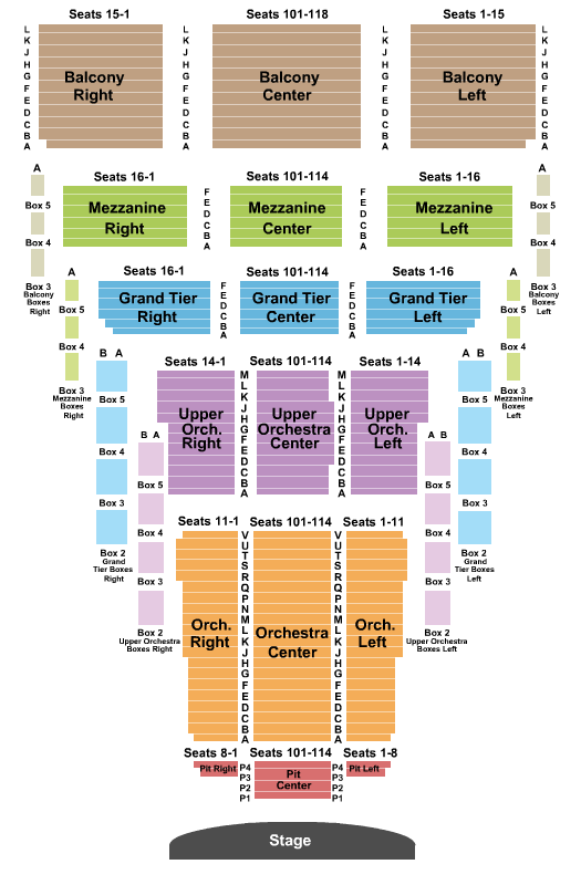 Thelma Gaylord PAT At Civic Center Music Hall seating chart