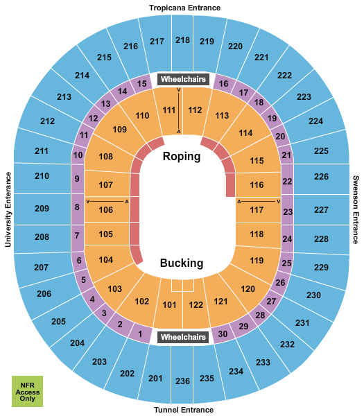 Thomas & Mack Center seating chart