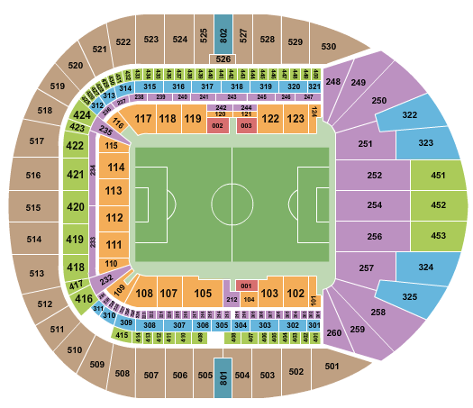Tottenham Hotspur New Stadium seating chart