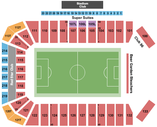 Toyota Stadium - Frisco seating chart