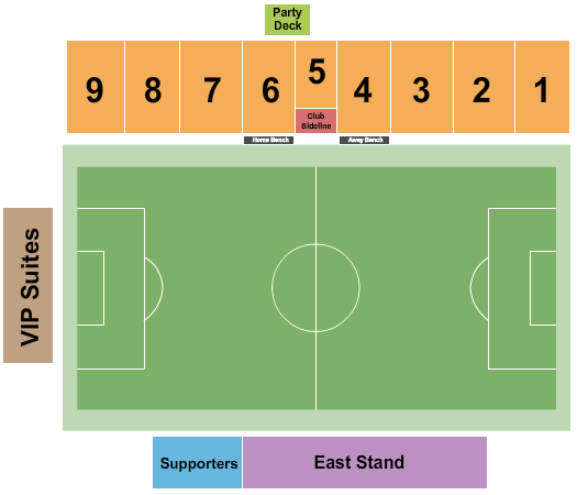Trinity Health Stadium seating chart