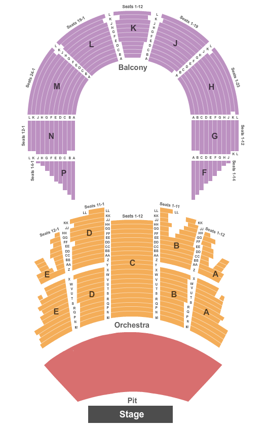 Tulsa Theater seating chart