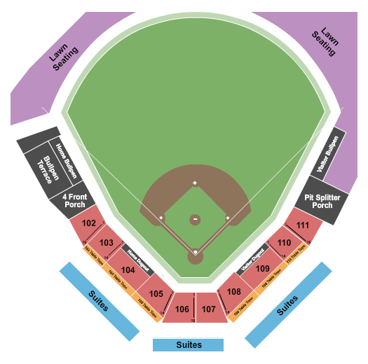Turtle Creek Stadium seating chart