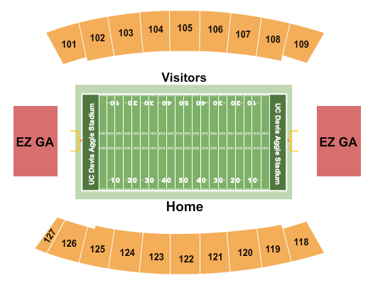 UC Davis Health Stadium seating chart