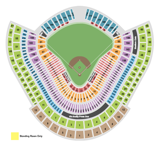 UNIQLO Field at Dodger Stadium seating chart