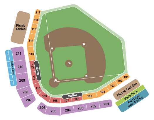 UPMC Park seating chart