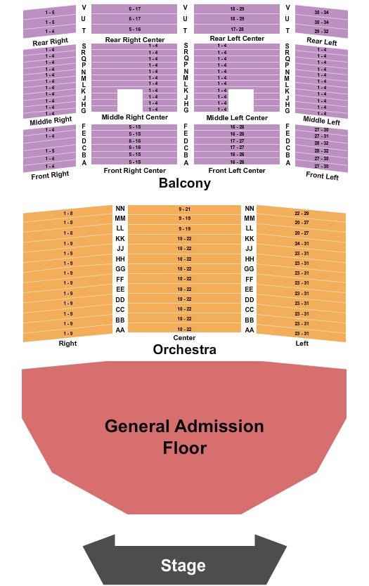 Uptown Theater - KC seating chart