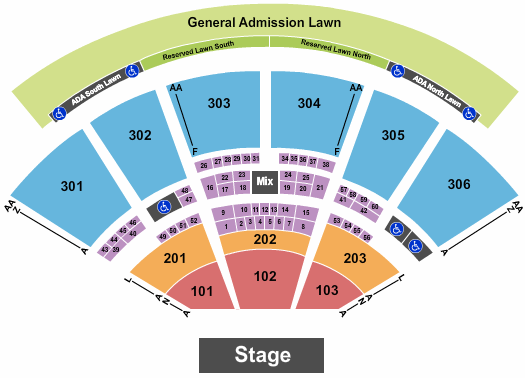 Utah First Credit Union Amphitheatre seating chart
