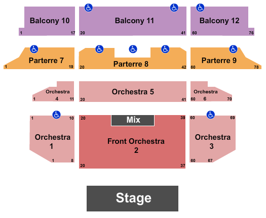 Venetian Theatre At the Venetian Hotel Las Vegas seating chart