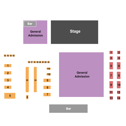 Ventura Music Hall seating chart