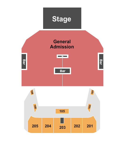 Vibrant Music Hall seating chart
