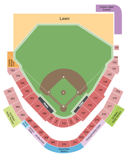 Victory Field seating chart