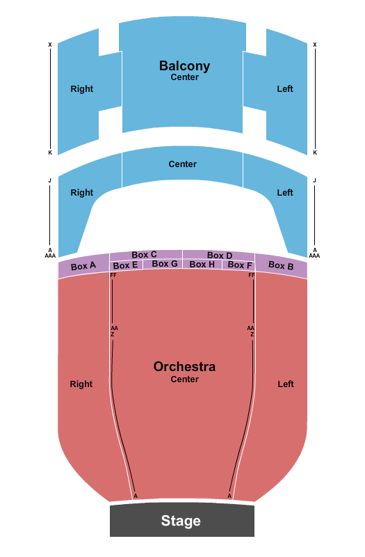 Victory Theatre - IN seating chart