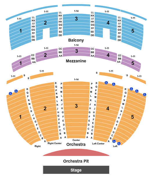 Virginia Theatre - Il seating chart