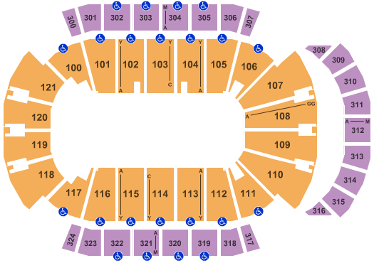 VyStar Veterans Memorial Arena seating chart