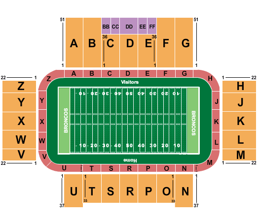 Waldo Stadium seating chart