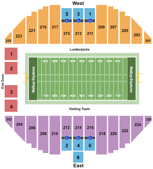 Walkup Skydome seating chart