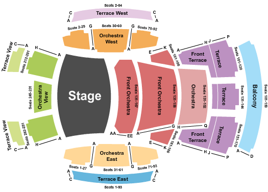 Walt Disney Concert Hall seating chart