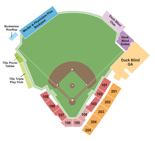 Warner Park - WI seating chart