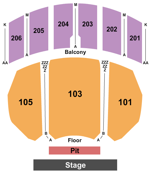 Warner Theatre - PA seating chart