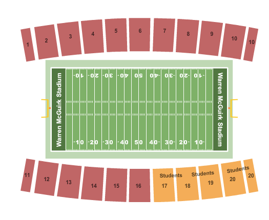 Warren Mcguirk Alumni Stadium seating chart