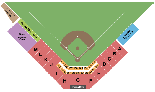 Waterloo Riverfront Stadium seating chart