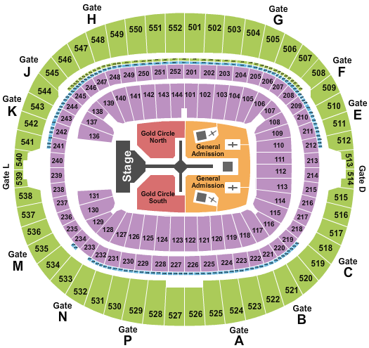 Wembley Stadium seating chart