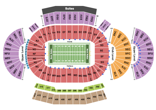 West Shore Home Field At Beaver Stadium seating chart
