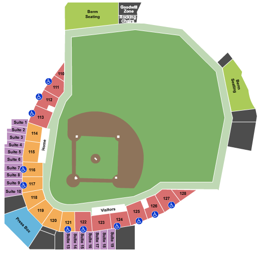 Whataburger Field seating chart