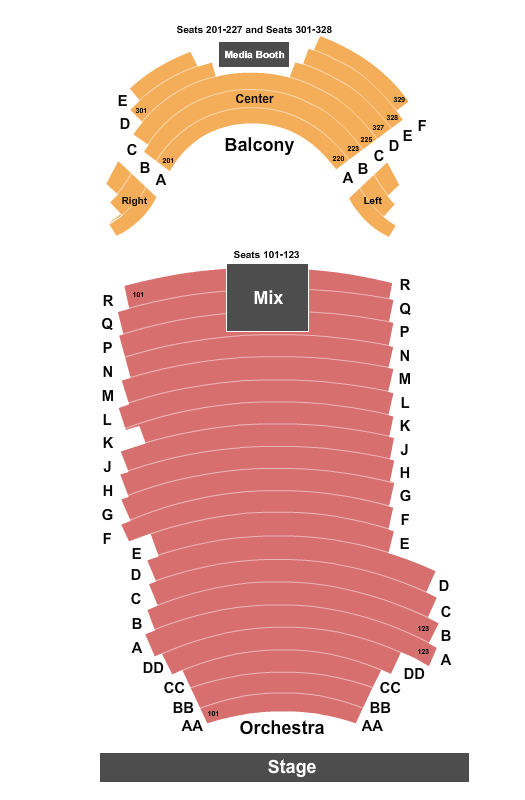 Wheeler Opera House seating chart