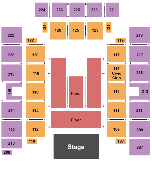 Wicomico Civic Center seating chart