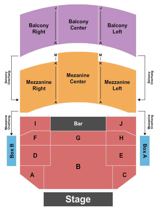 Wilbur Theatre - MA seating chart