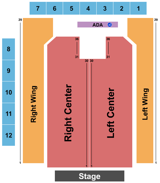 Wind Creek Event Center seating chart